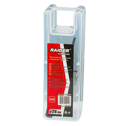 Raider Accessories Carota pentru tabla Ø28mm cu pilot HSS