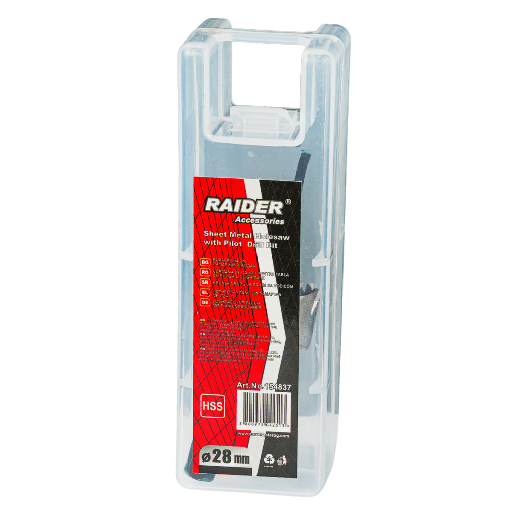 Raider Accessories Carota pentru tabla Ø28mm cu pilot HSS