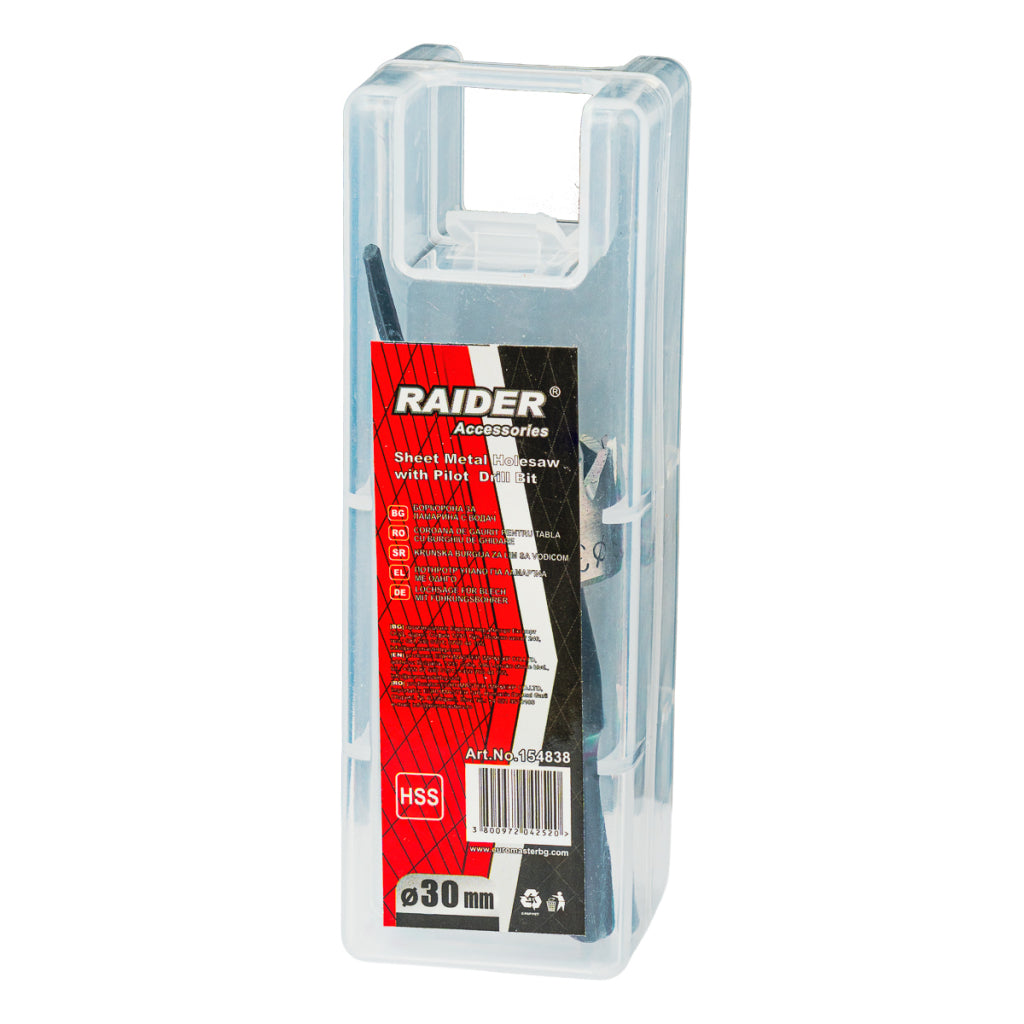 Raider Accessories Carota pentru tabla Ø30mm cu pilot HSS