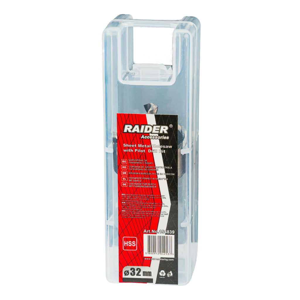 Raider Accessories Carota pentru tabla Ø32mm cu pilot HSS