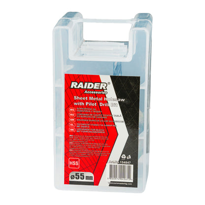 Raider Accessories Carota pentru tabla Ø55mm cu pilot HSS