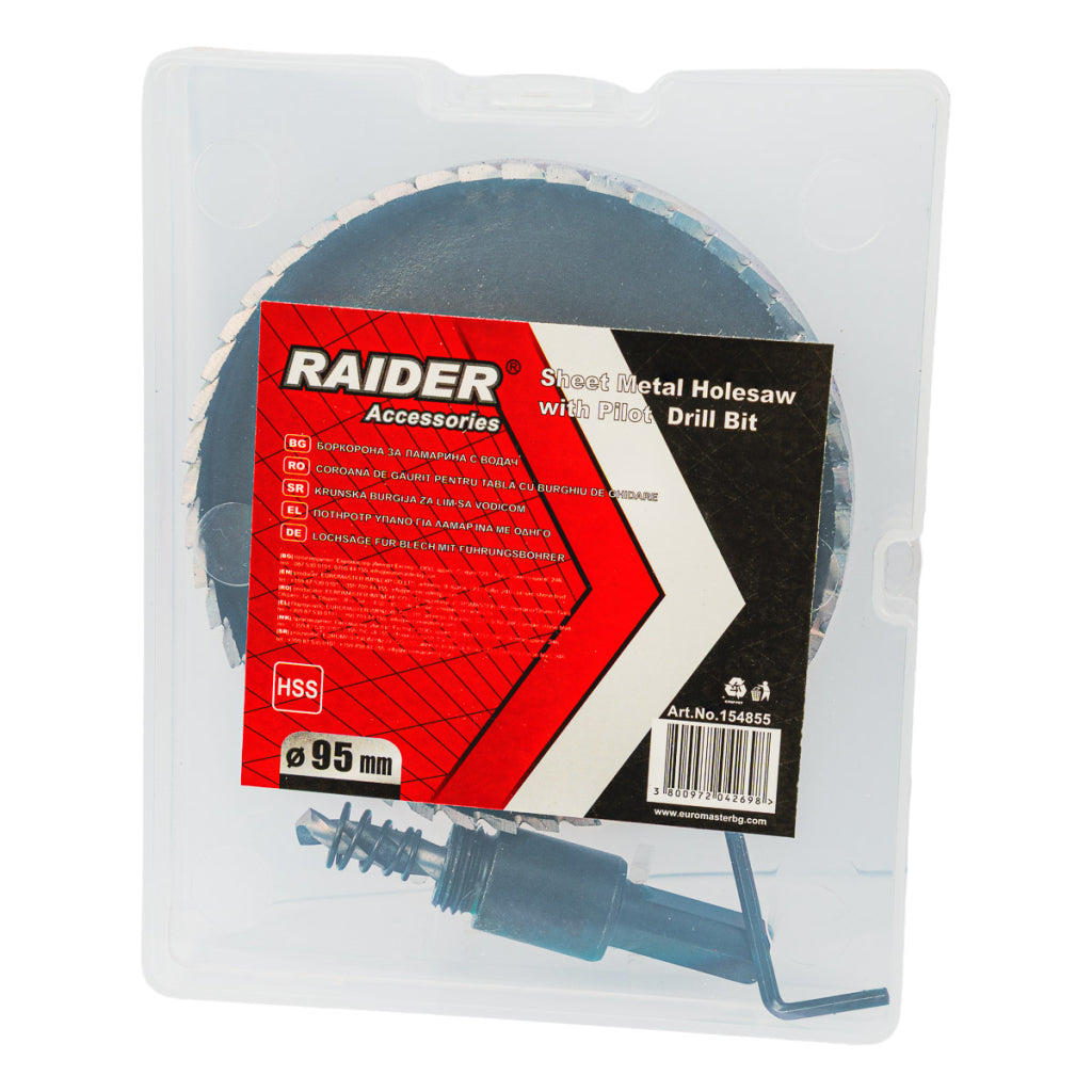 Raider Accessories Carota pentru tabla Ø95mm cu pilot HSS