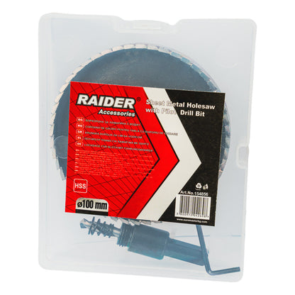 Raider Accessories Carota pentru tabla Ø100mm cu pilot HSS