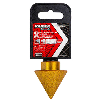 Raider Accessories Freza conica diamantata pentru frezare uscata M14 x 38mm