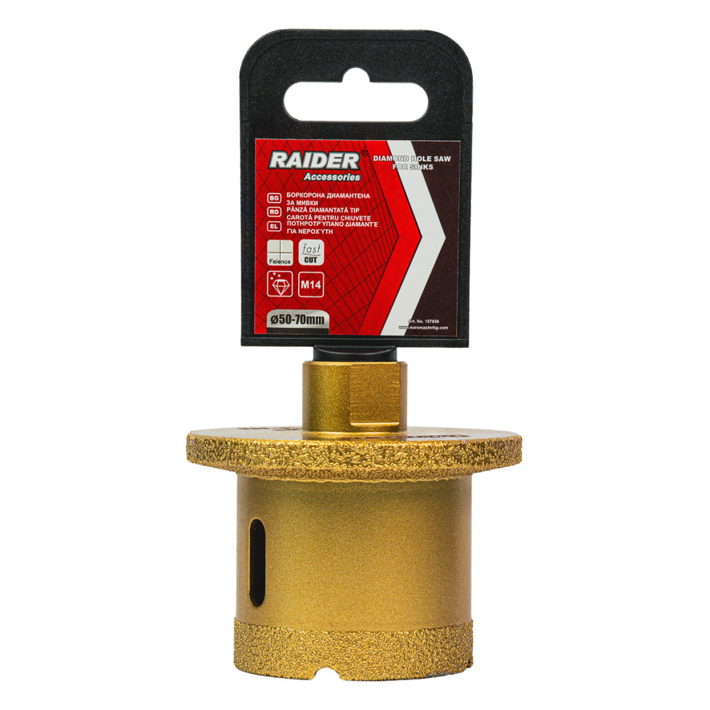 Raider Accessories Freza diamantata pentru gaurit ceramica M14 ø50x70mm