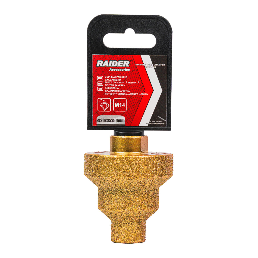 Raider Accessories Freza diamantata in trepte pentru gaurit ceramica M14 ø20-70mm