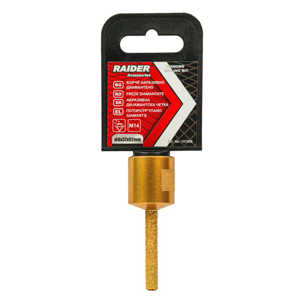 Raider Accessories Freza diamantata tip bit pentru gaurit ceramica M14 ø6x37x62mm
