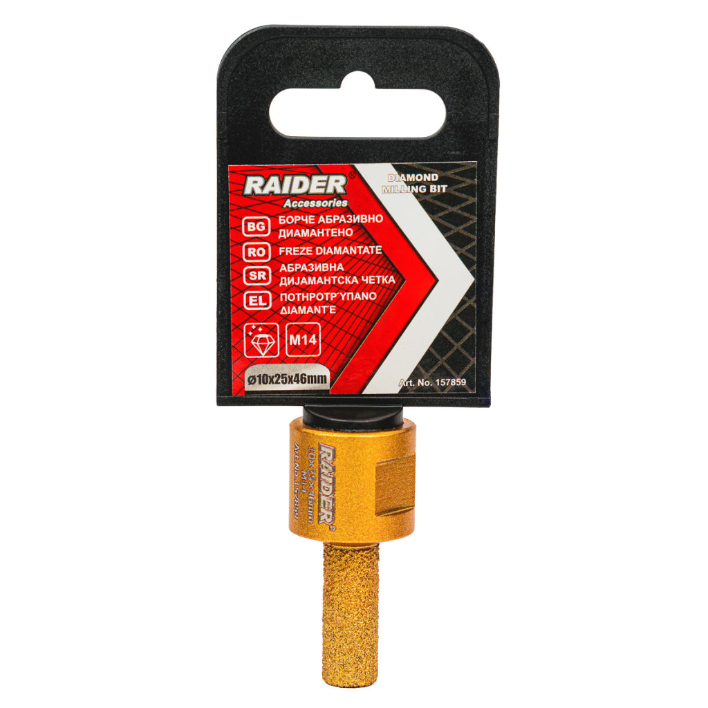 Raider Accessories Freza diamantata tip bit pentru gaurit ceramica M14 ø10x25x46mm