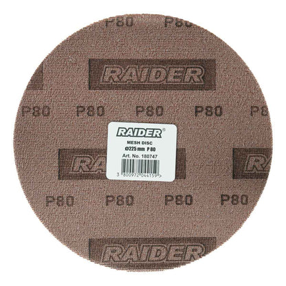 Raider Accessories Disc plasa cu velcro pentru slefuitor tavan ø225mm P80