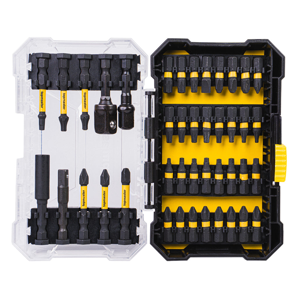 Top Master Pro Set 42 biti magnetici de impact ¼" si suport TMP