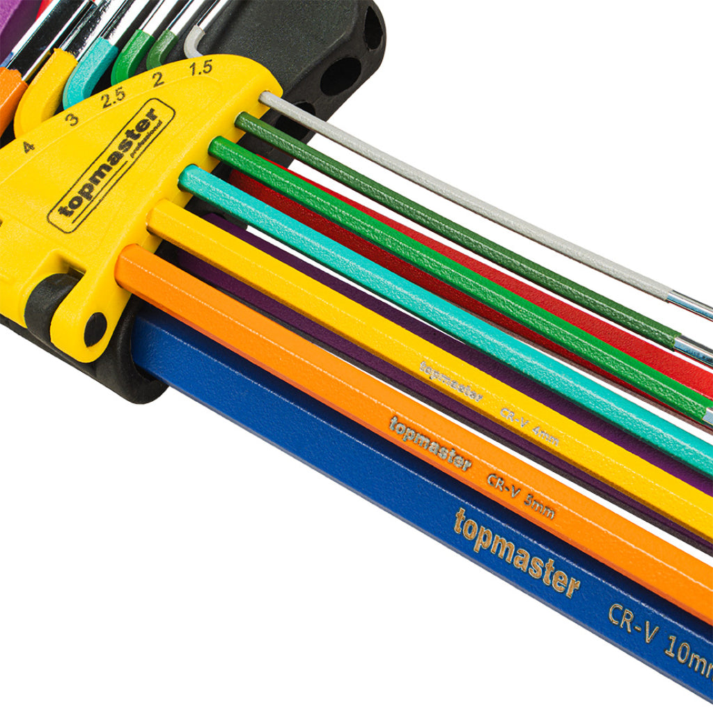 Top Master Pro Set 9 chei imbus HEX 1.5-10 80-207mm COLOR CRV TMP