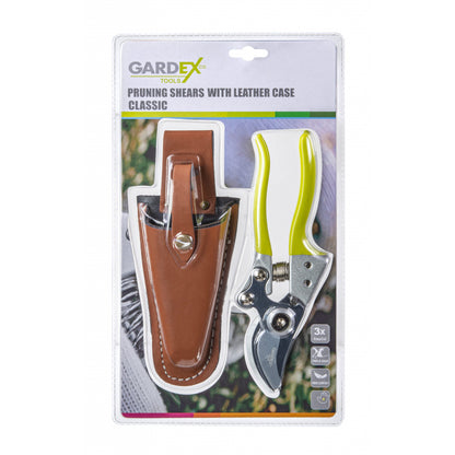 Gardex Foarfeca pentru vie 200mm cu teaca din piele CLASSIC GX