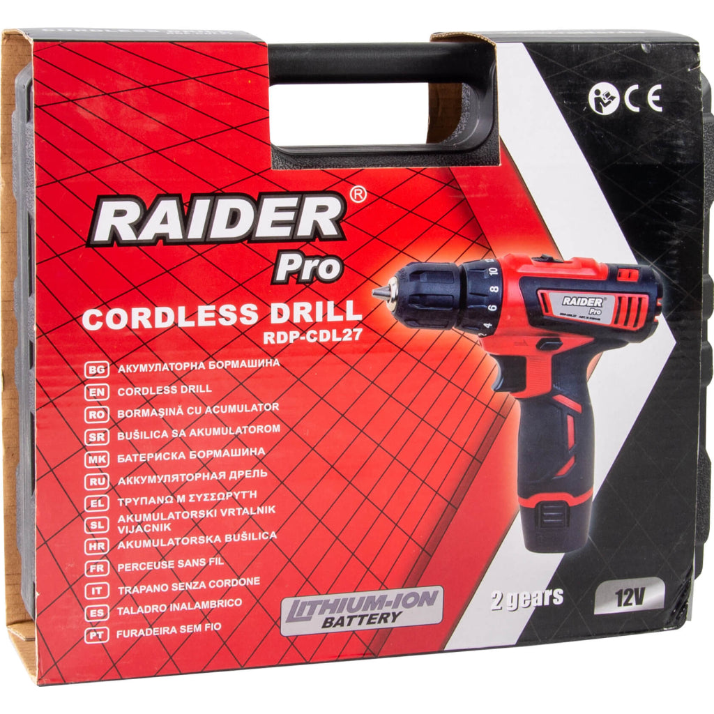 Raider Masina de gaurit si insurubat 12V 1.5Ah 28Nm RD-CDL27