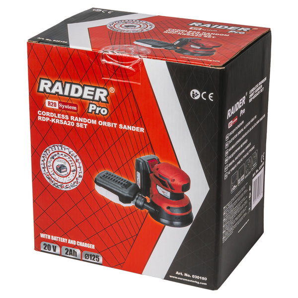 Raider R20 Slefuitor orbital 20V Ø125mm vit. var. 2Ah RDP-KRSA20