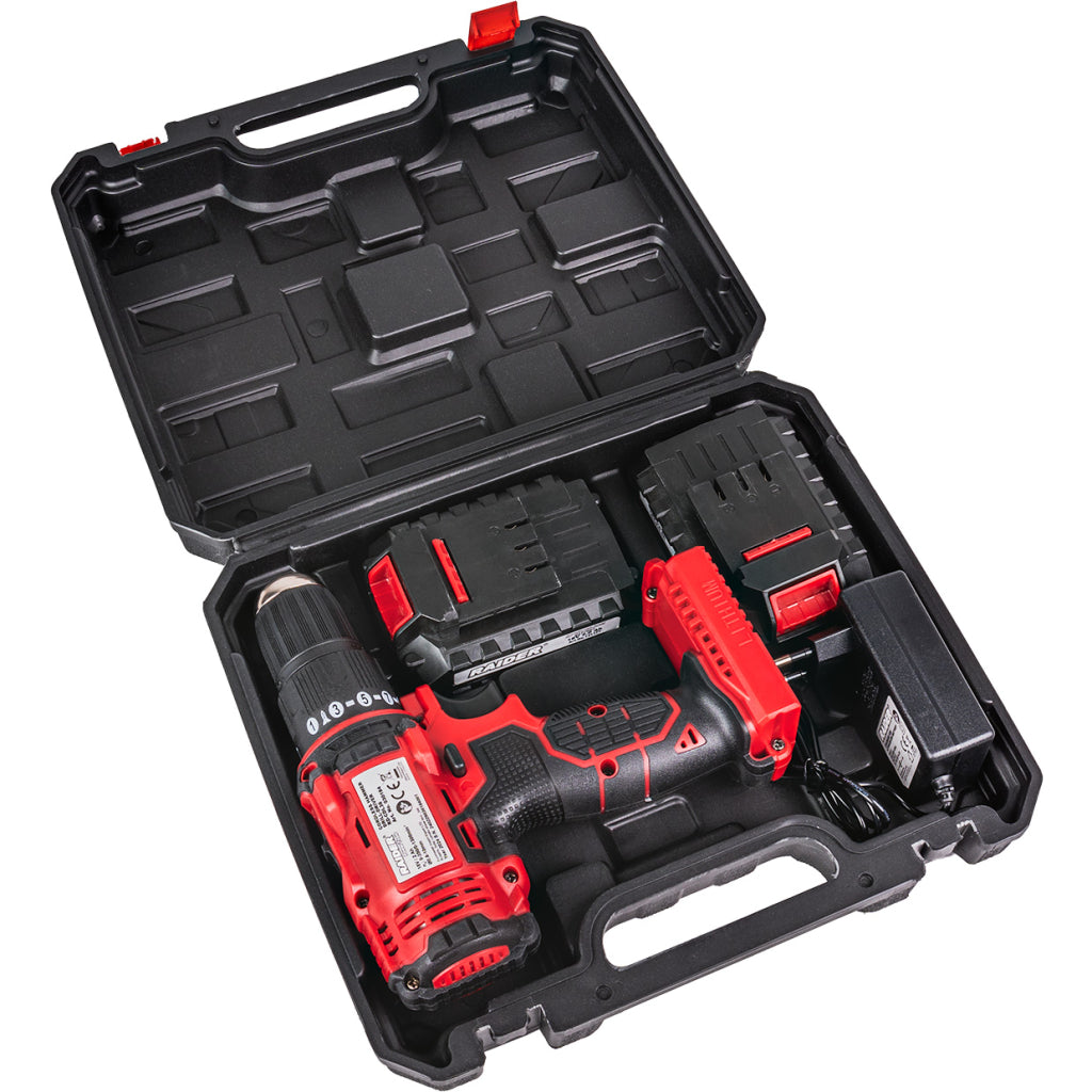 Raider Masina de gaurit cu percutie 18V 2x2Ah 30Nm RD-CDL38