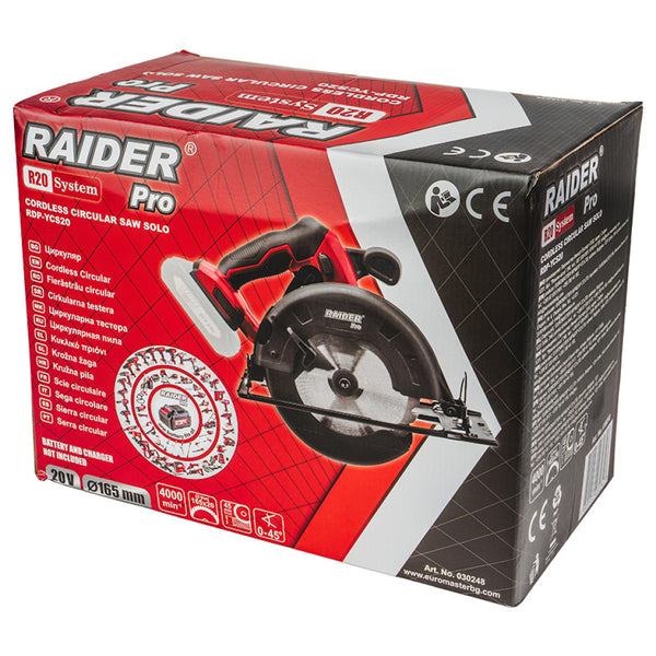 Raider R20 Fierastrau circular de mana Ø165x20mm SOLO RDP-YCS20