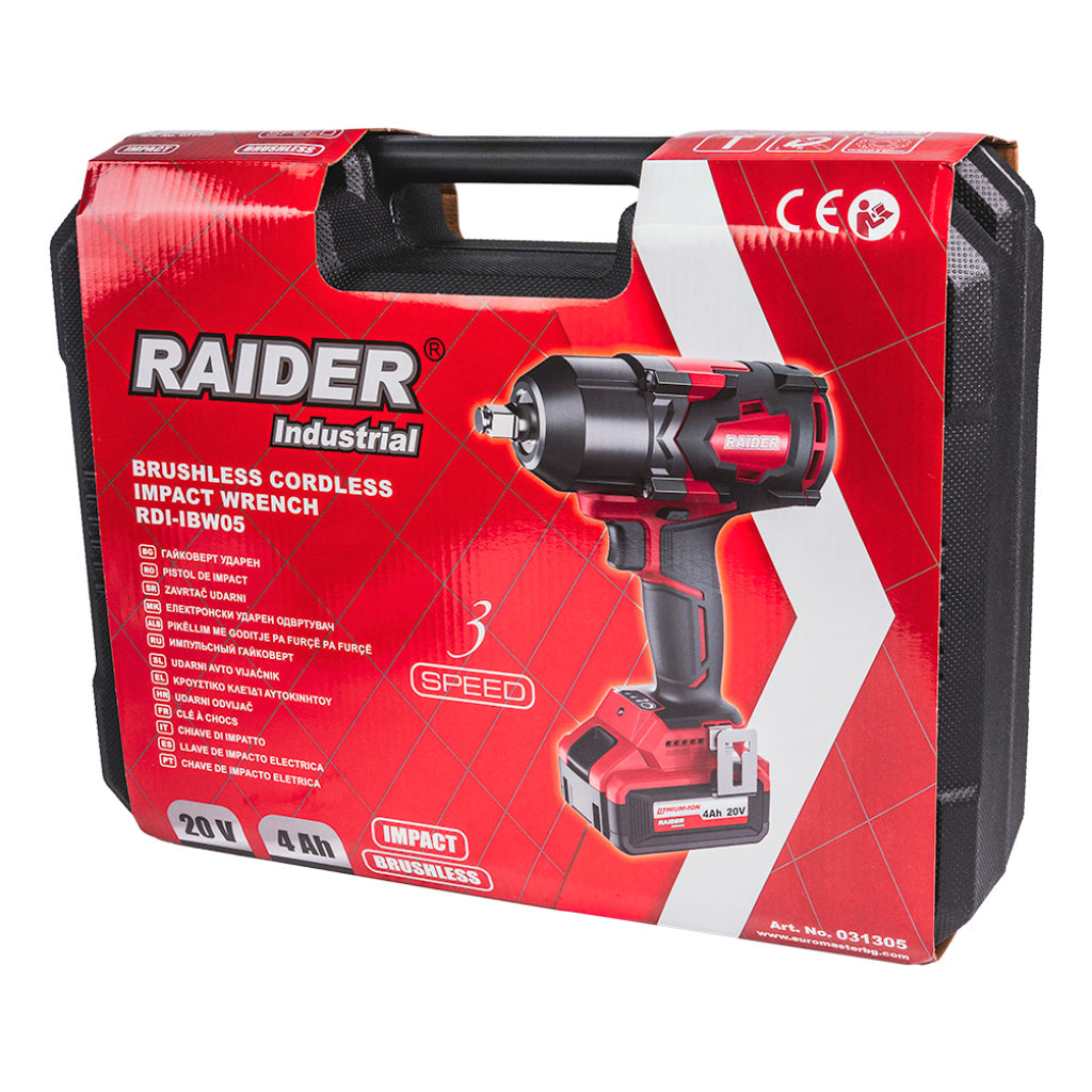 Raider Industrial Masina insurubat cu impact 20V x 4.0Ah 700Nm ½" RDI-IBW03