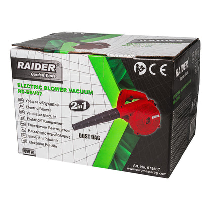Raider Suflanta frunze cu aspirare si tocator 650W RD-EBV07