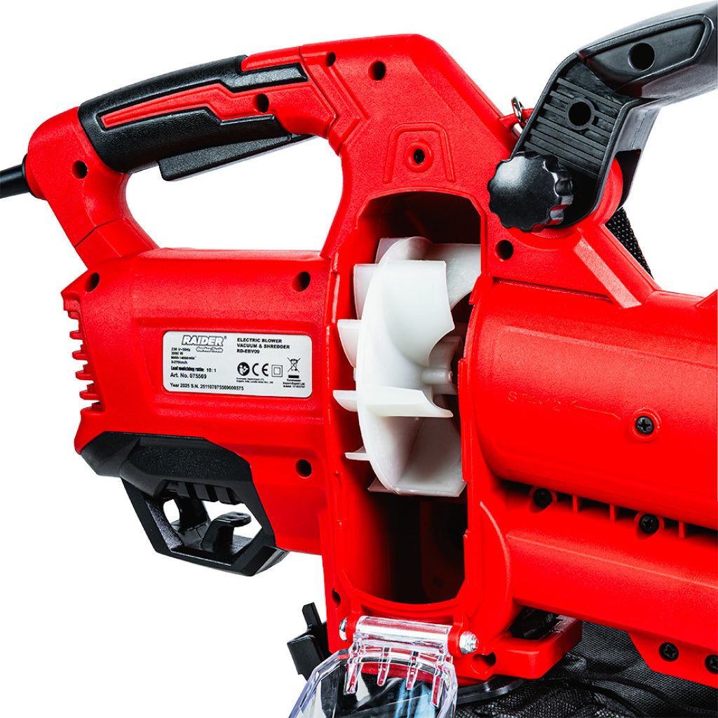 Raider Suflanta frunze cu aspirare si tocator 3000W RD-EBV09