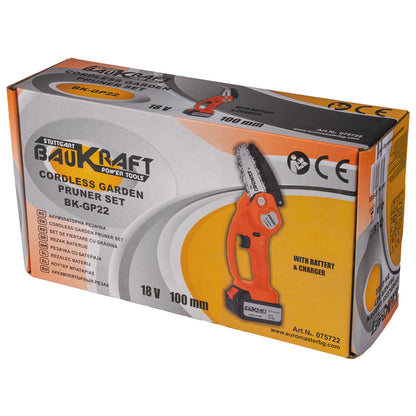 Baukraft Fierastrau cu lant 18V 100mm 4.0Ah BK-GP22