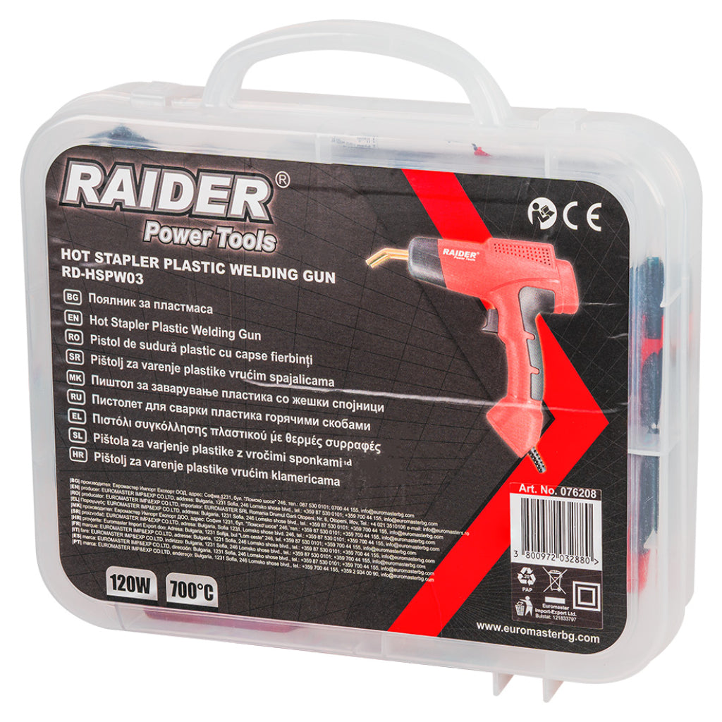 Raider Aparat de lipit plastic cu capse 120W 700°C RD-HSPW03
