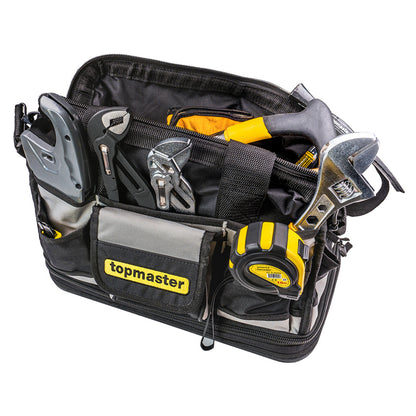 Top Master Pro Geanta textila 40x23x31cm cu 22 buzunare neagra Topmaster