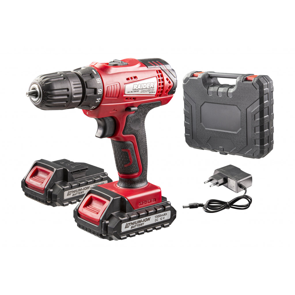 Raider Masina de gaurit si insurubat 12V 2x1.5Ah 24Nm RD-CDL34