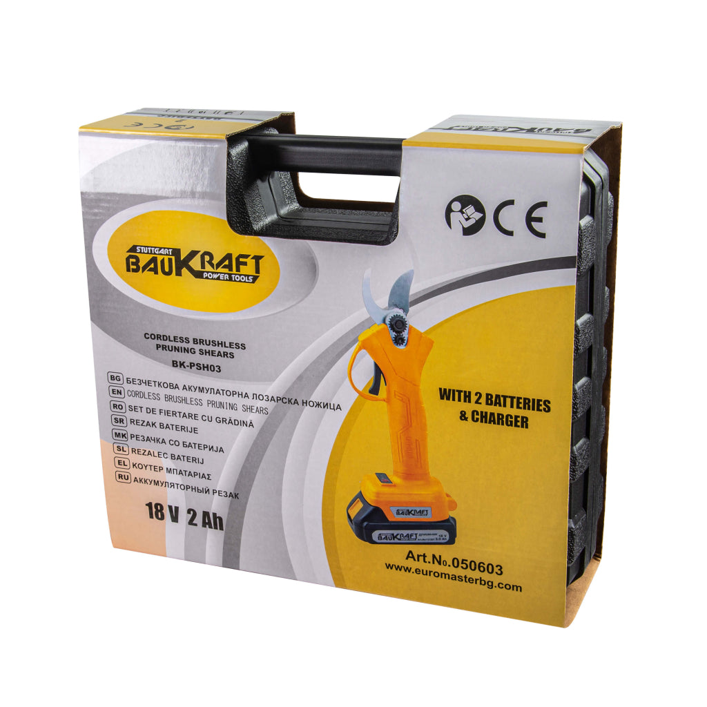 Baukraft Foarfeca de vie motor BL 18V 2x2Ah 25mm BK-PSH03