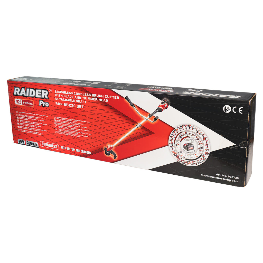 Raider R20 Motocoasa electrica 20V 330mm 4Ah RDP-BBC20