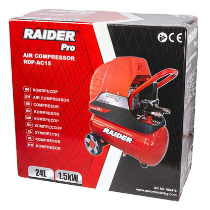Raider Pro Compresor 2cp 24l RDP-AC15