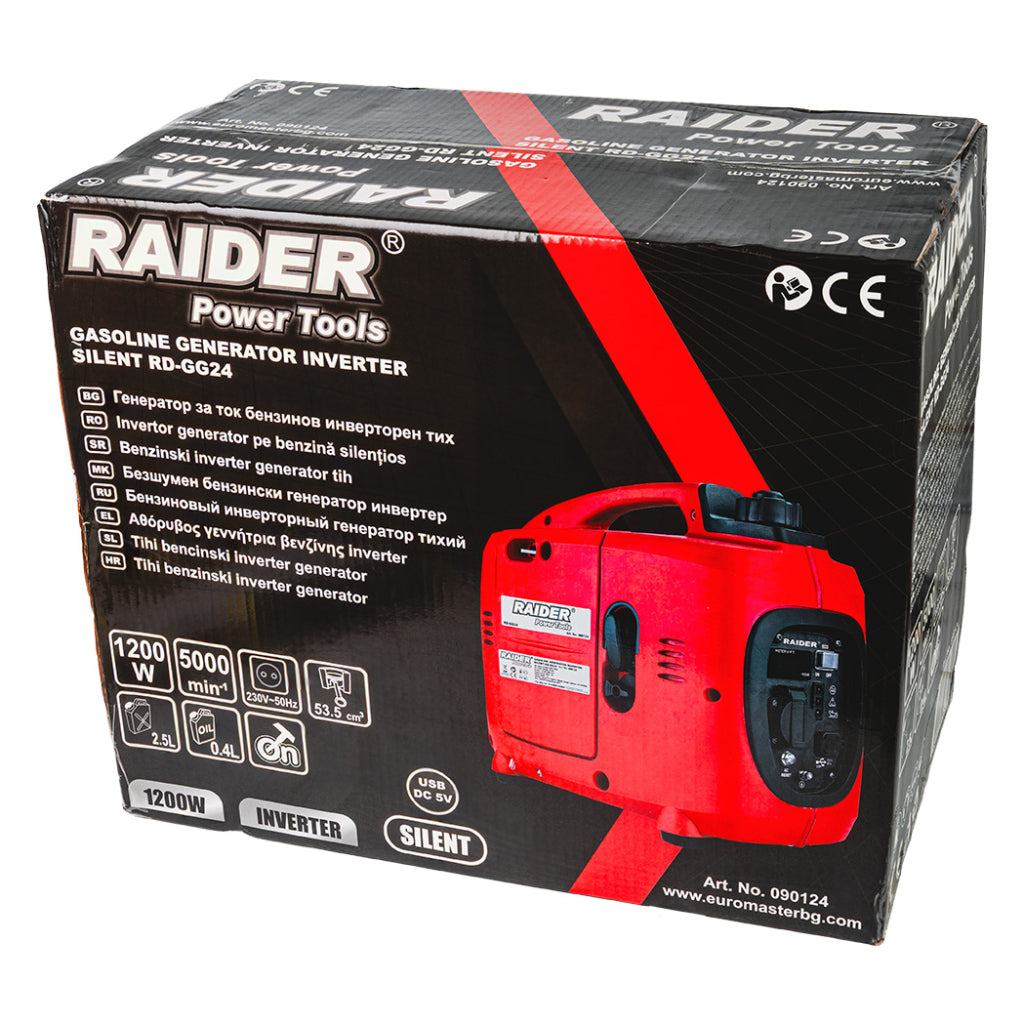 Raider Generator pe benzina 1.2kW Inverter RD-GG24
