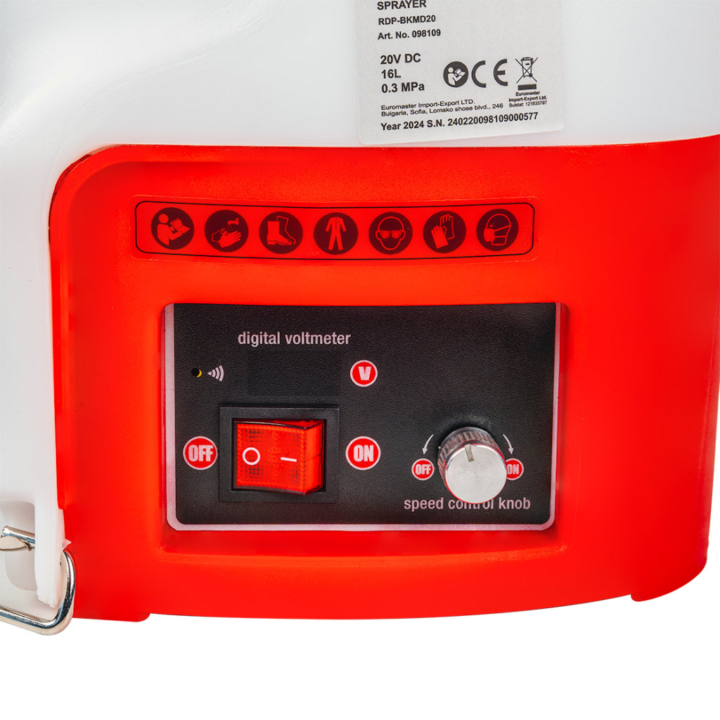 Raider R20 pulverizator cu baterie 20V 16L 3bar 2Ah RDP-BKMD20