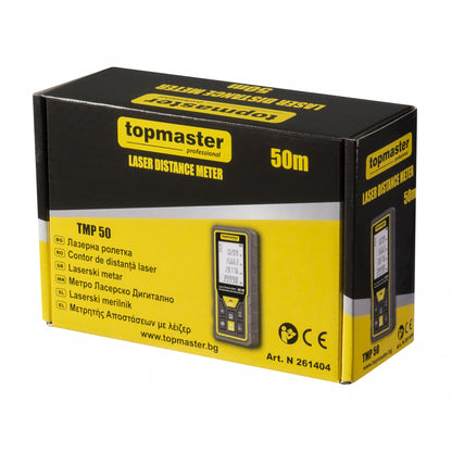 Top Master Pro Telemetru laser 50m 2xAAA aria si memorie TMP