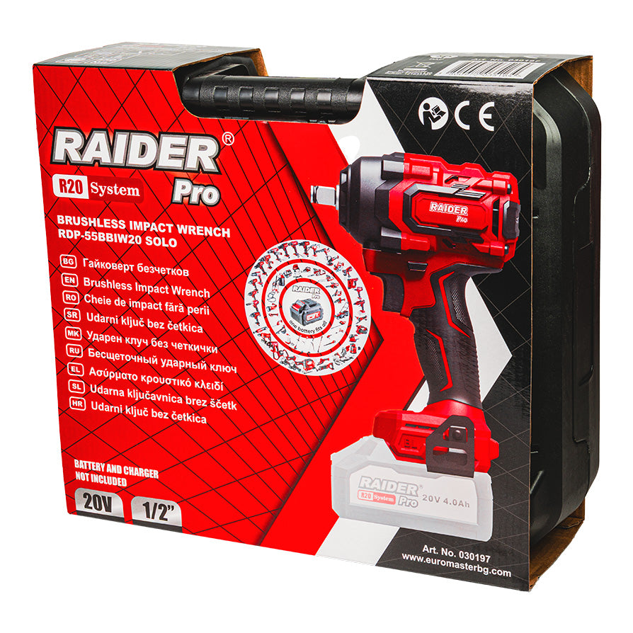 Raider R20 Masina insurubat cu impact 20V 1/2" 500Nm SOLO RDP-55BBIW20
