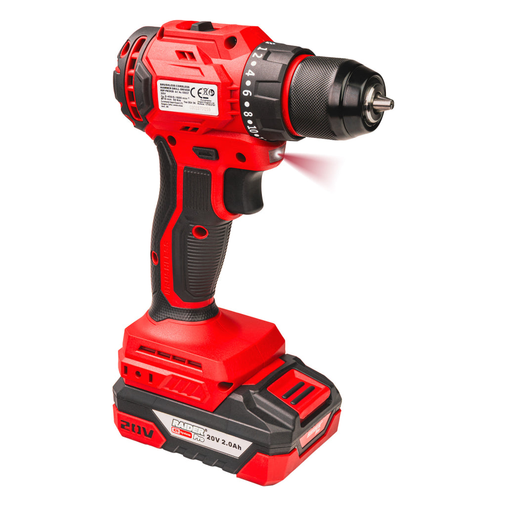 Raider R20 trusa bormasina polizor unghiular cheie impact si casti bluetooth cadou 20V 2x2Ah RDP