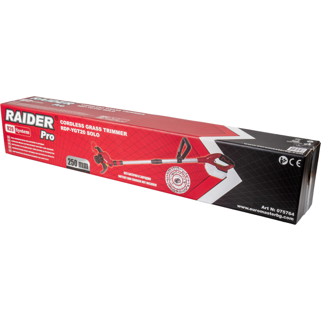 Raider R20 Trimmer gazon 20V 250mm SOLO RDP-YGT20