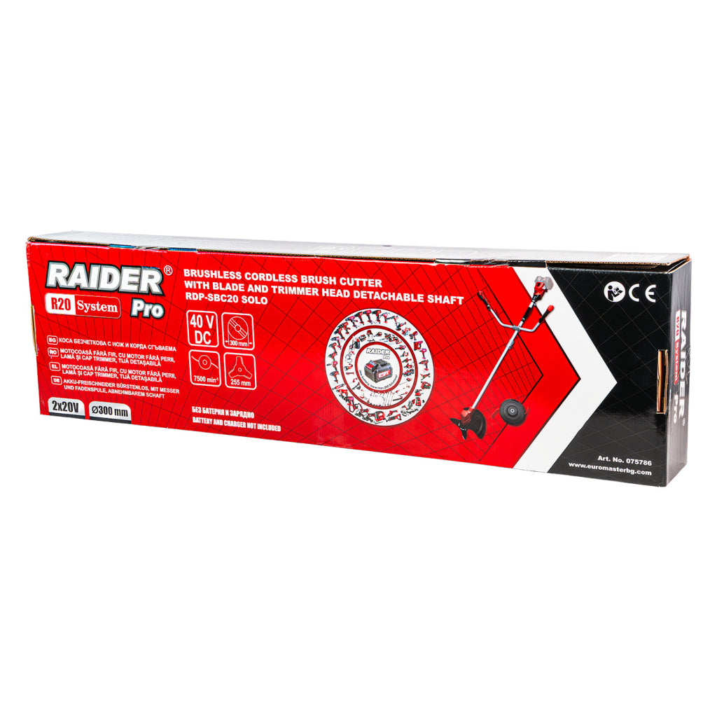 Raider R20 Motocoasa electrica 40V 300mm SOLO RDP-SBC20