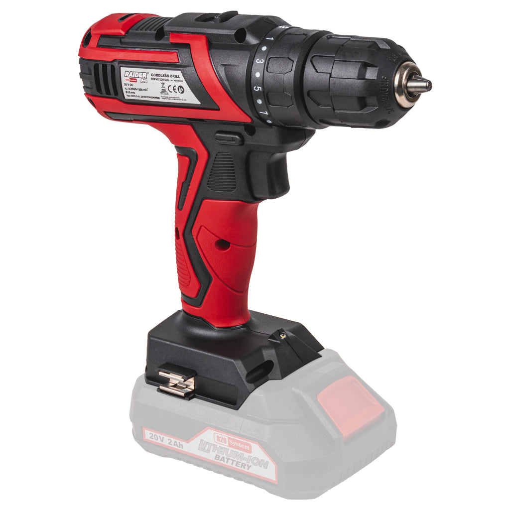Raider R20 Masina de gaurit si insurubat 20V, 2 acumulatori si valiza, 44Nm, RDP-KCD20