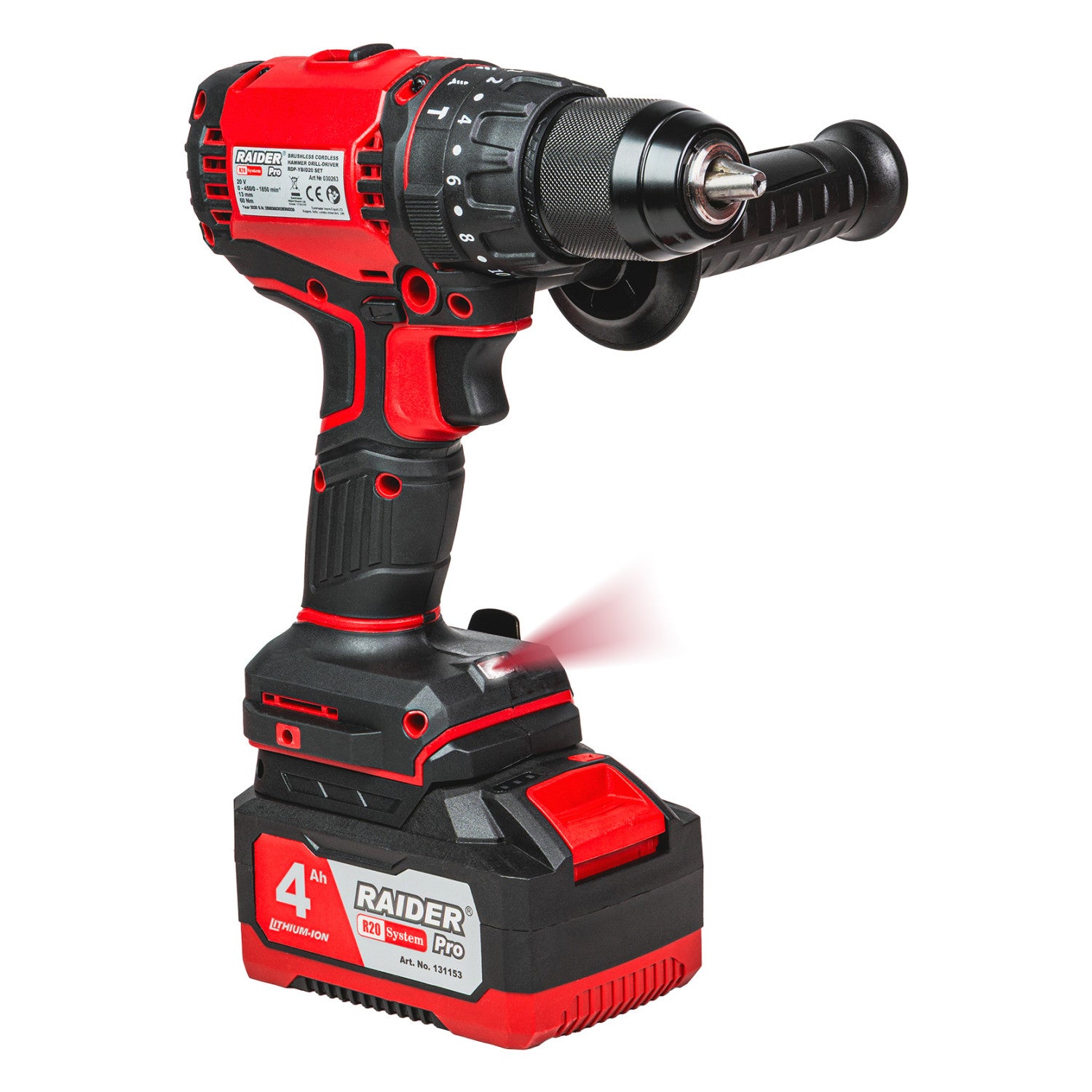 Raider R20 Masina de gaurit cu percutie 20V 4.0Ah 60Nm RDP-YBID20