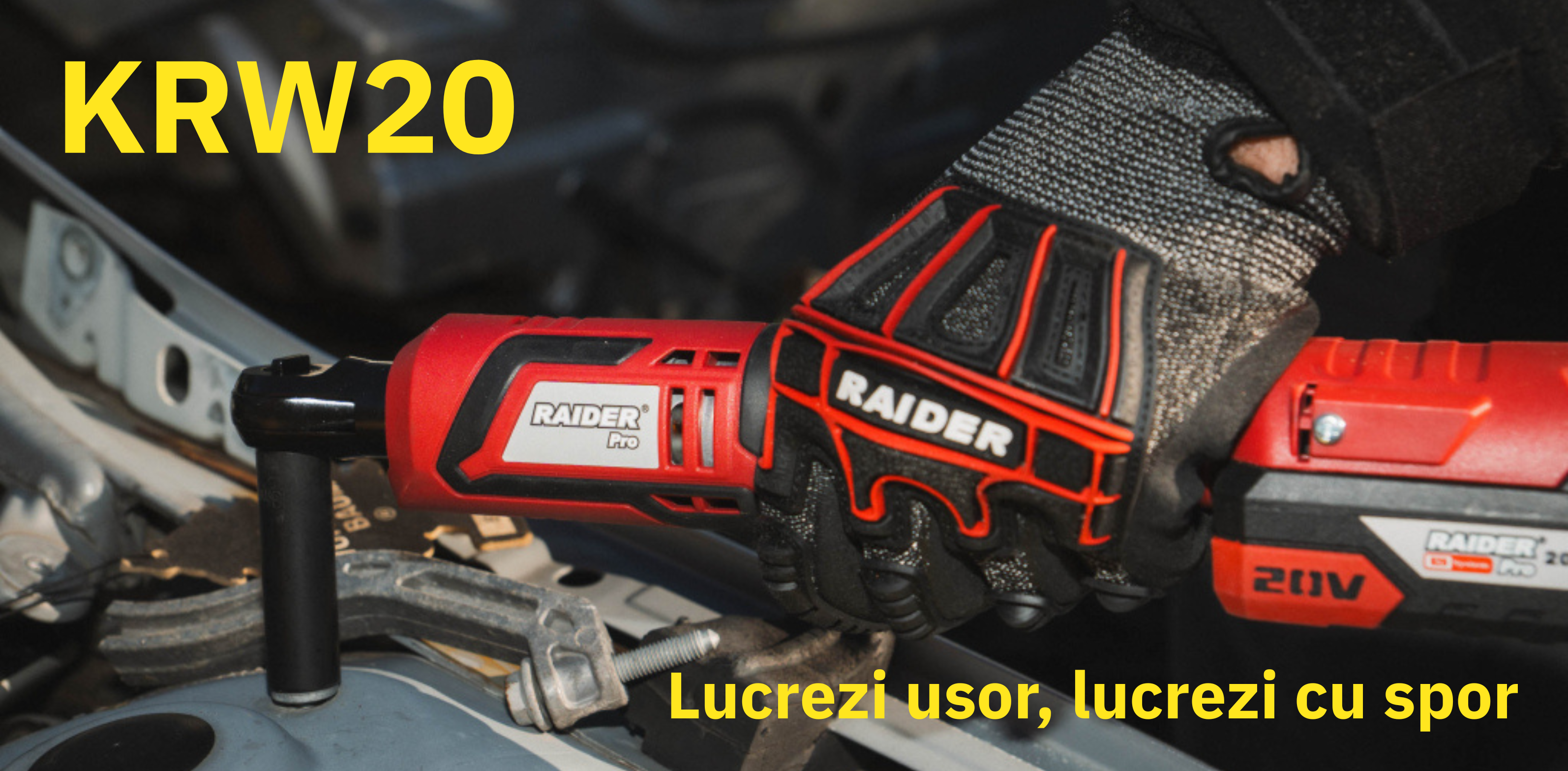 Raider R20 Cheie cu clichet 3/8" 40Nm LED RDP-KRW20
