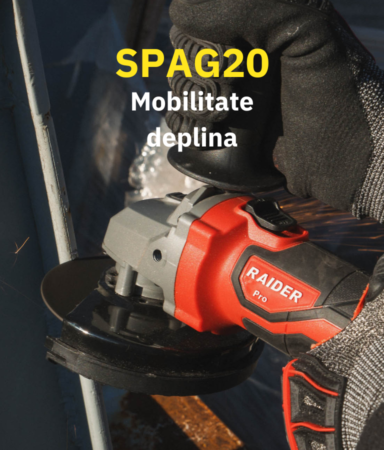 Raider R20 Polizor unghiular Ø125mm 20V 4Ah RDP-SPAG20